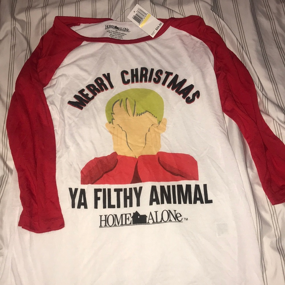Home Alone baseball tee